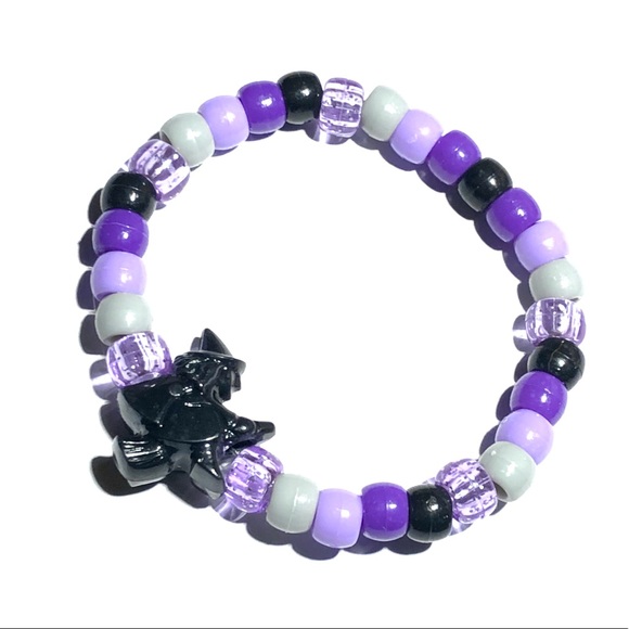 Black Witch Kandi Beaded Bracelet - Picture 1 of 2
